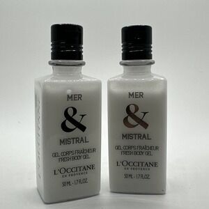 L'occitane Mer & Mistral Fresh Body Gel /milk RARE lot of 2